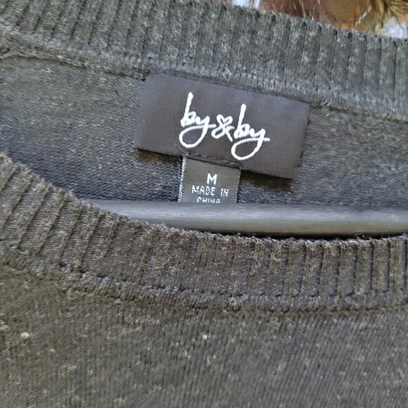 Colorblock Sweater Dress w Lace, Sz S-M - Picture 4 of 10